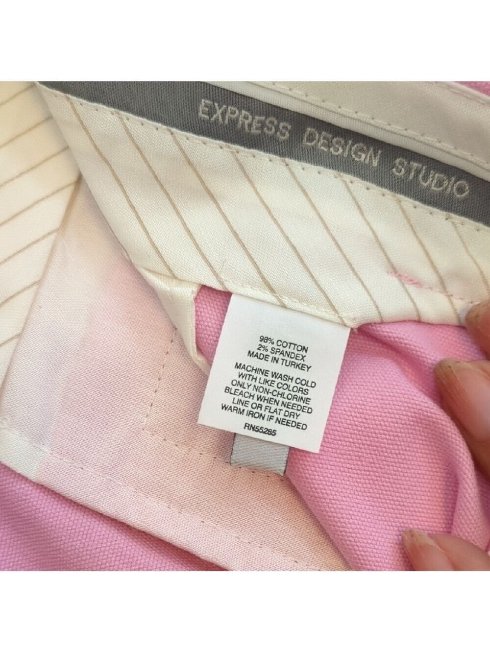 NWT Express Design Studio Pink Editor Pants, Size 12 - Picture 6 of 13